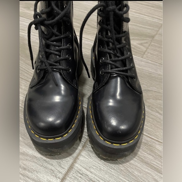 Dr. Martens Shoes - Dr. Martens Black Leather Jadon Combat Boots